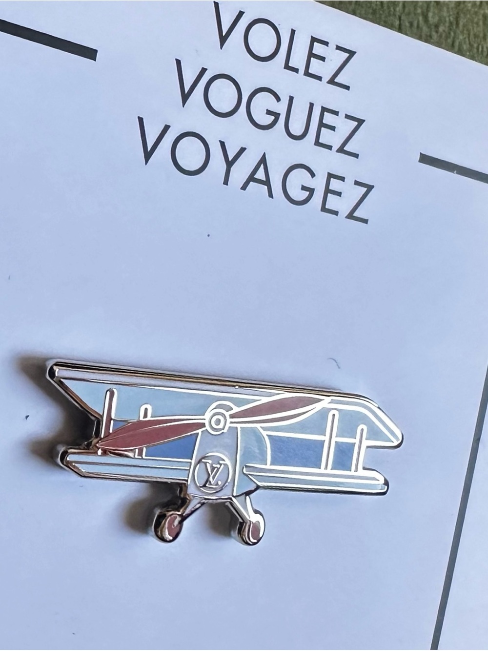 LV- Louis Vuitton Collectors pin Volez Voguez Voyagez